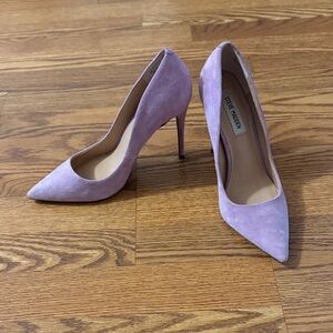 Steve Madden Lavender Suede Pointed-Toe Stiletto Pumps